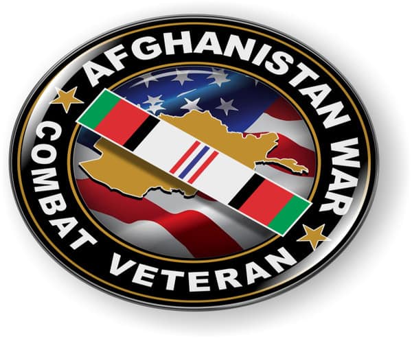 Afghanistan War Combat Veteran Emblem